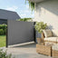 sammenrullelig sidemarkise 160 x 600 cm antracitgrå
