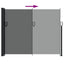 sammenrullelig sidemarkise 160 x 600 cm antracitgrå