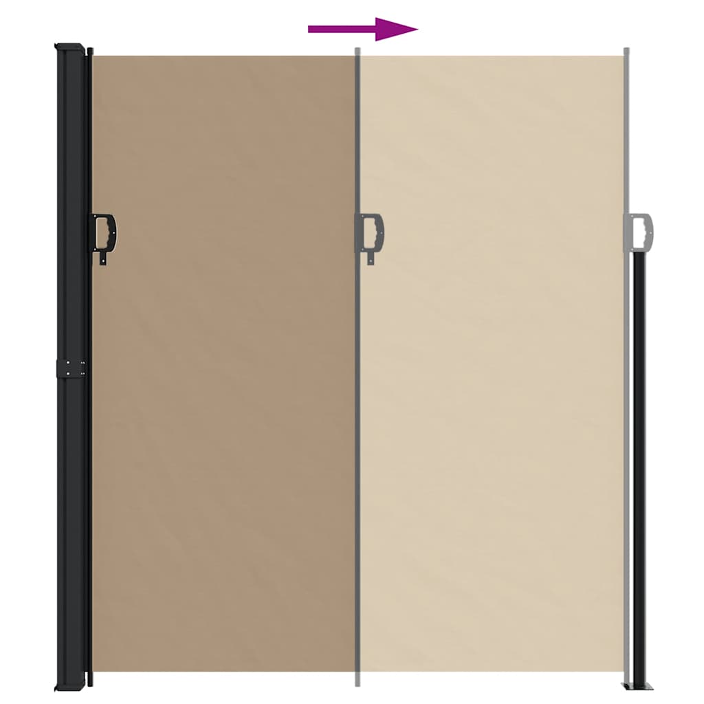 sammenrullelig sidemarkise 220x600 cm gråbrun