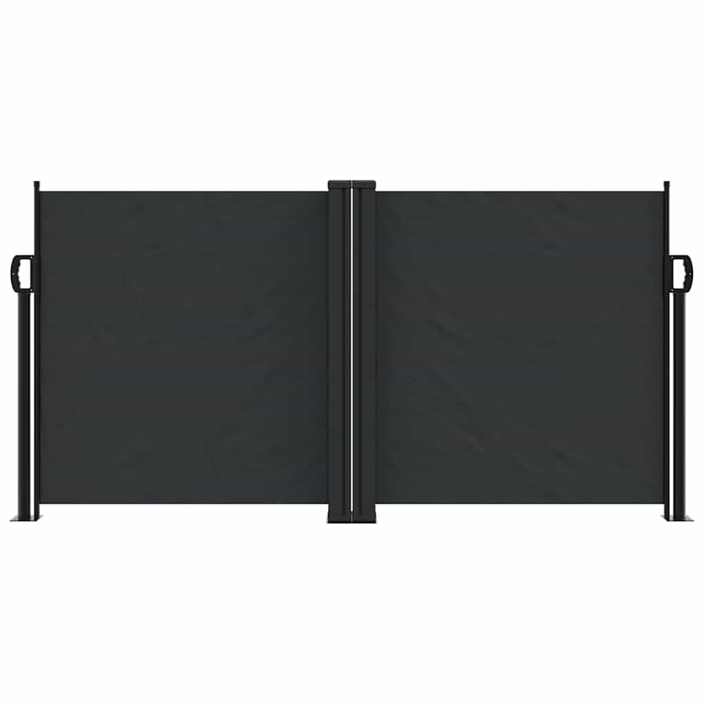 sammenrullelig sidemarkise 120 x 600 cm sort