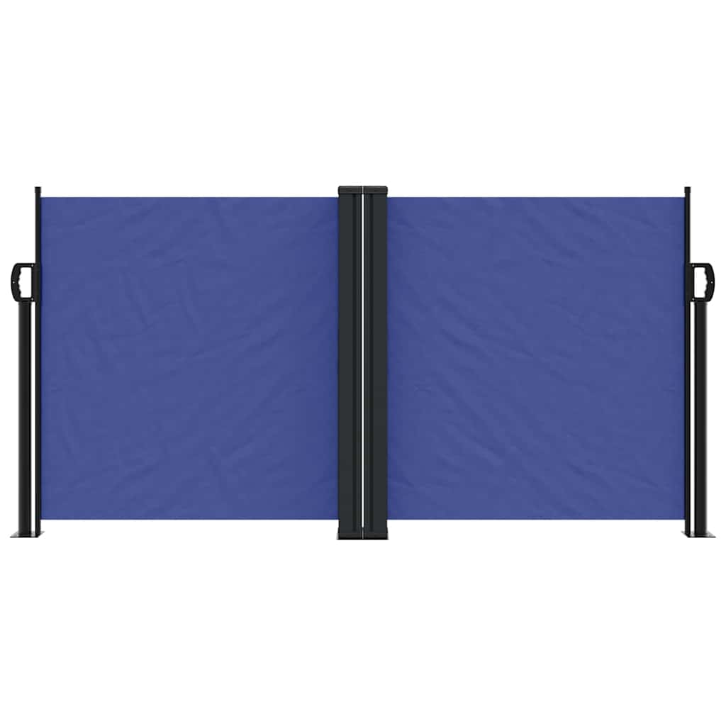 sammenrullelig sidemarkise 120 x 600 cm blå