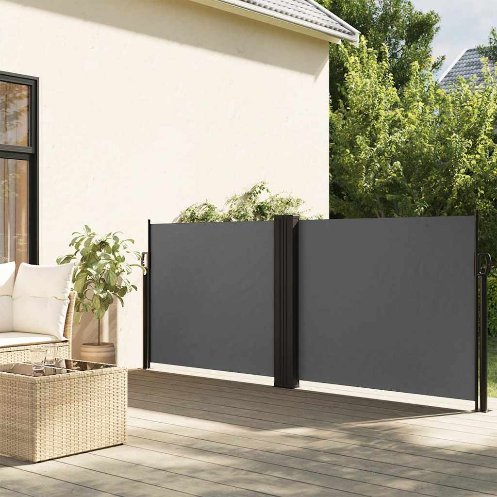 sammenrullelig sidemarkise 120 x 600 cm antracitgrå