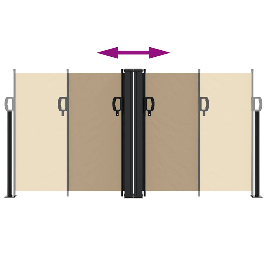 sammenrullelig sidemarkise 120 x 600 cm beige