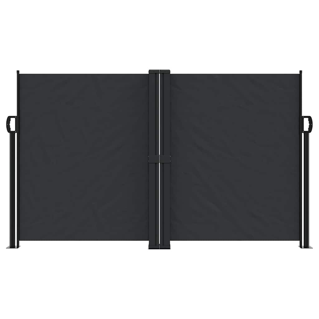 sammenrullelig sidemarkise 140x600 cm sort