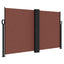 sammenrullelig sidemarkise 140x600 cm brun