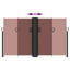 sammenrullelig sidemarkise 140x600 cm brun