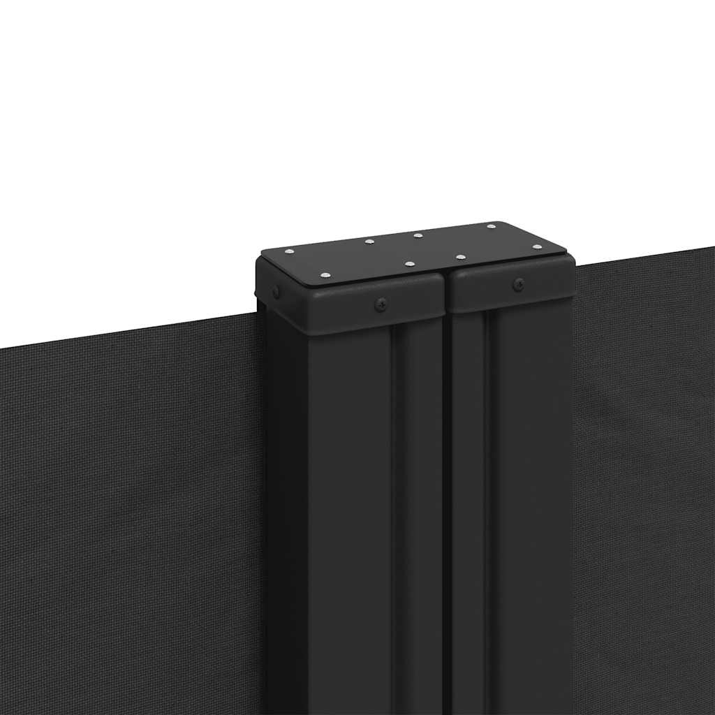 sammenrullelig sidemarkise 160 x 600 cm sort