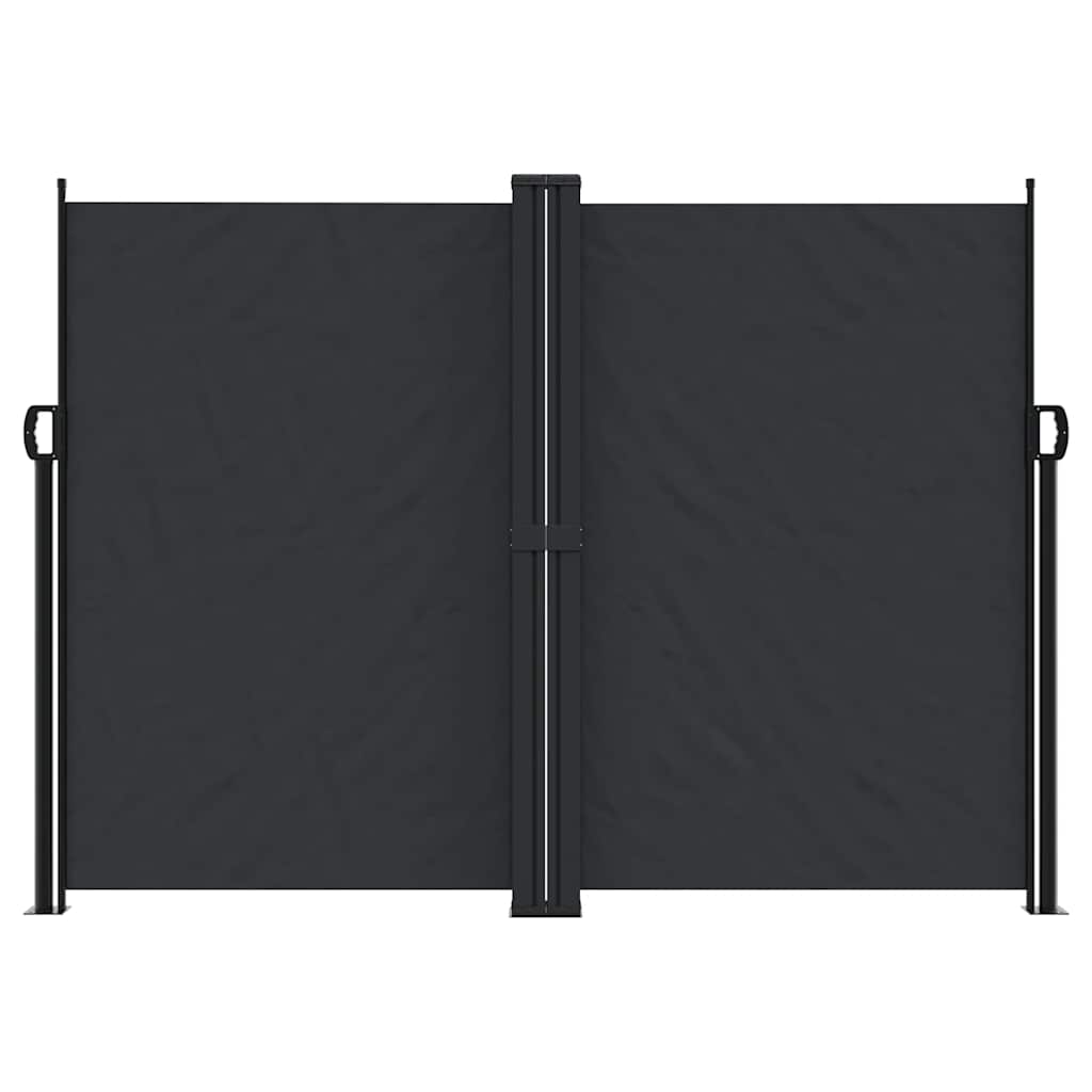 sammenrullelig sidemarkise 180x600 cm sort