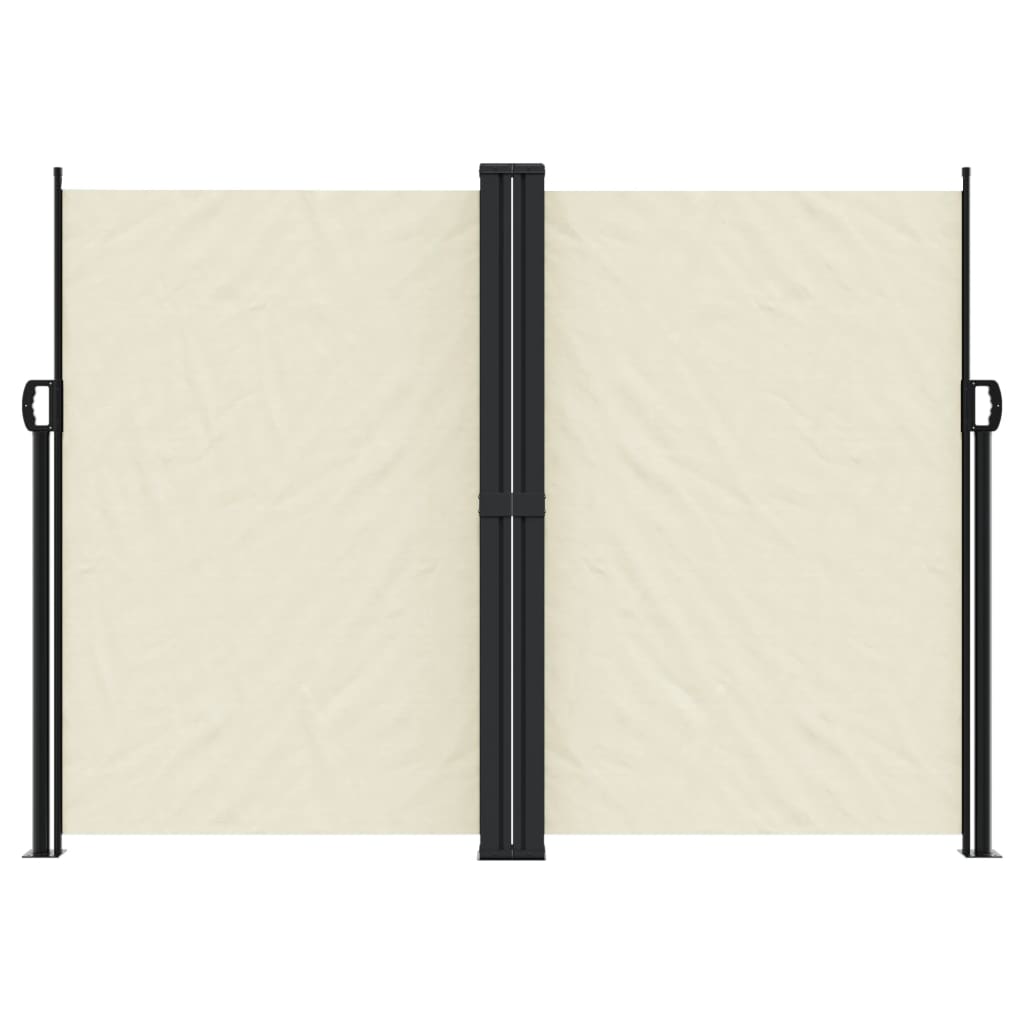 sammenrullelig sidemarkise 180x600 cm cremefarvet