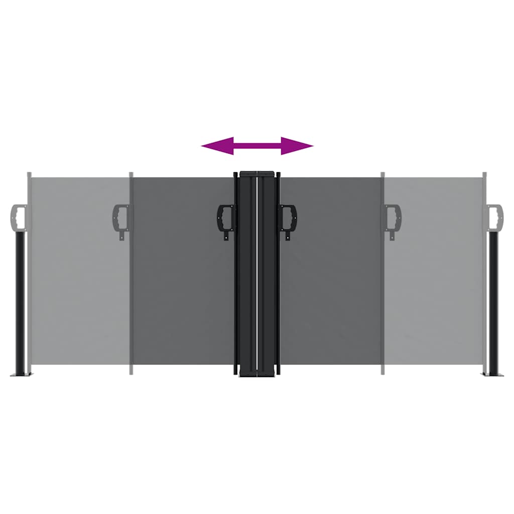 sammenrullelig sidemarkise 100 x 1000 cm sort