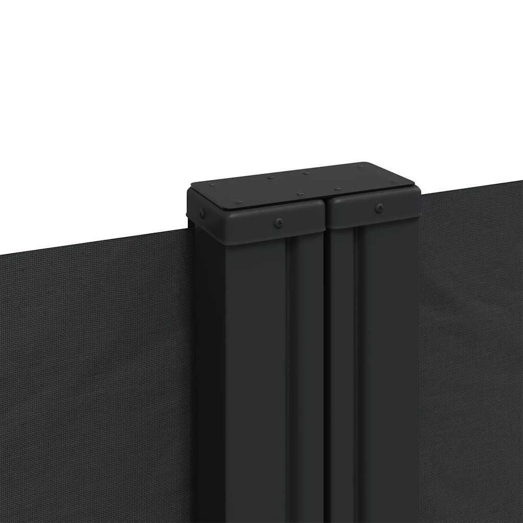 sammenrullelig sidemarkise 100 x 1000 cm sort