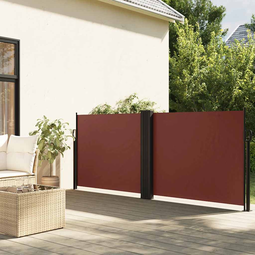 sammenrullelig sidemarkise 100 x 1000 cm brun
