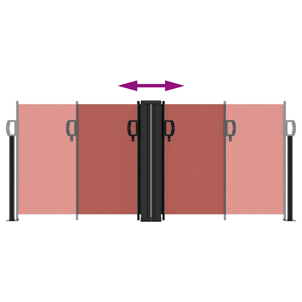 sammenrullelig sidemarkise 100x1000 cm terrakottafarvet