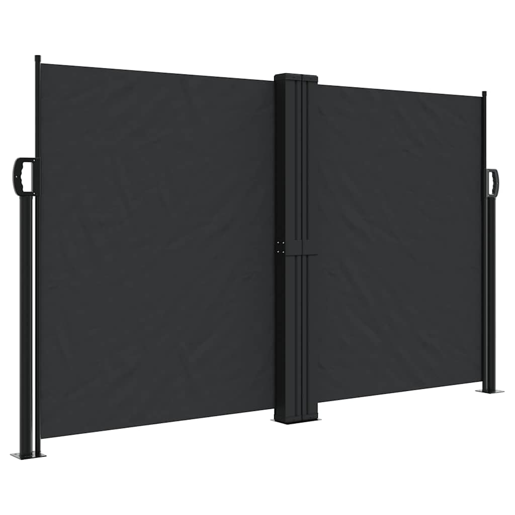 sammenrullelig sidemarkise 140 x 1000 cm sort