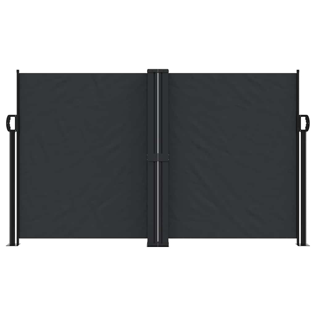 sammenrullelig sidemarkise 140 x 1000 cm sort