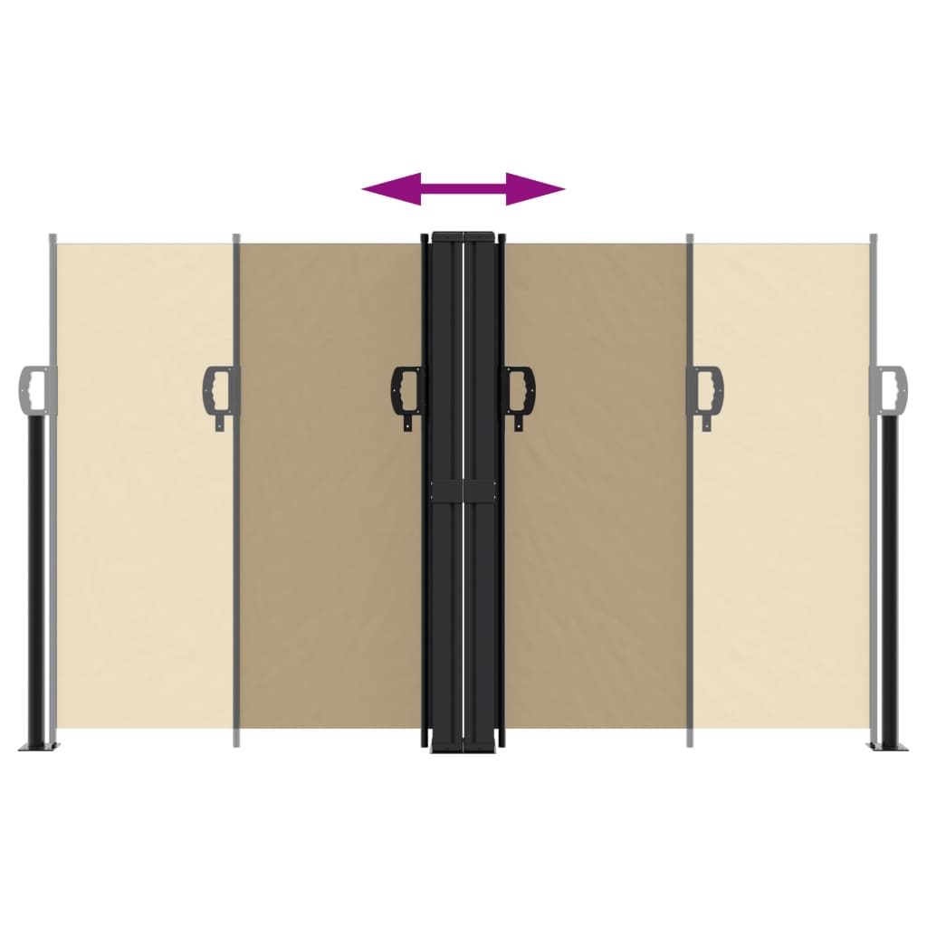 sammenrullelig sidemarkise 140x1000 cm beige