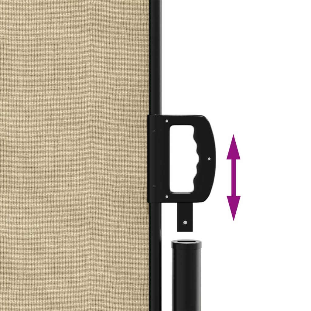 sammenrullelig sidemarkise 140x1000 cm beige