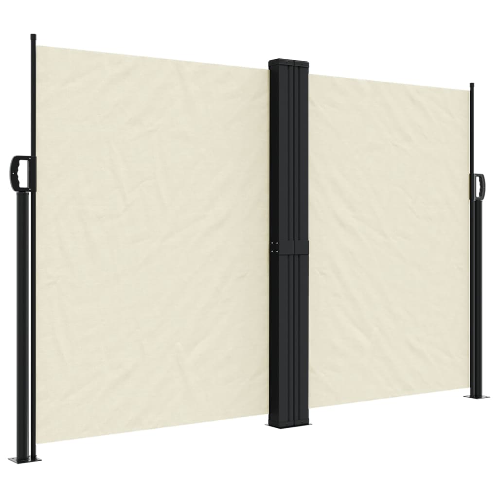 sidemarkise 160x1000 cm sammenrullelig cremefarvet