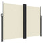 sammenrullelig sidemarkise 180x1000 cm cremefarvet