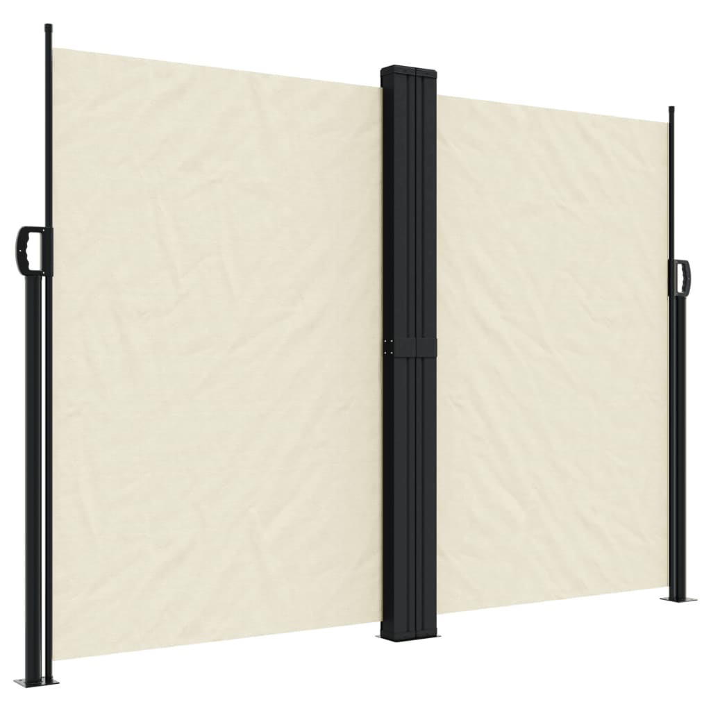 sammenrullelig sidemarkise 180x1000 cm cremefarvet