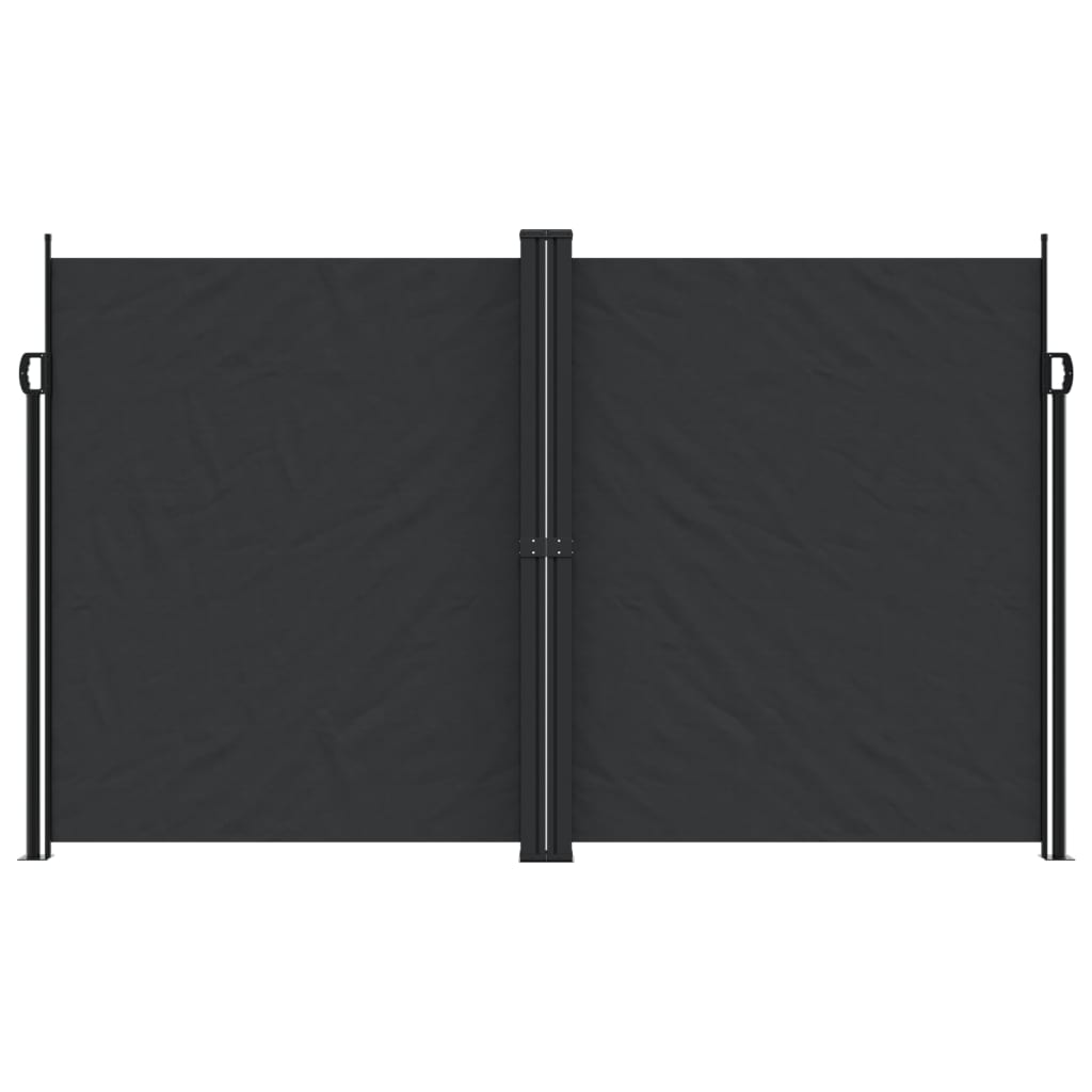 sammenrullelig sidemarkise 200x1000 cm sort