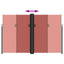sidemarkise 220x1000 cm sammenrullelig terrakotta