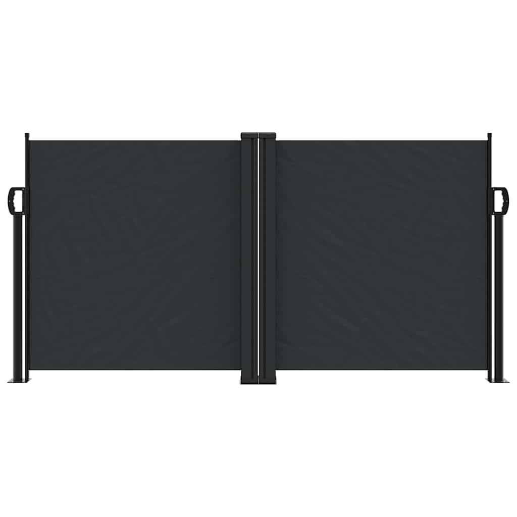 sidemarkise 120x1200 cm sammenrullelig sort