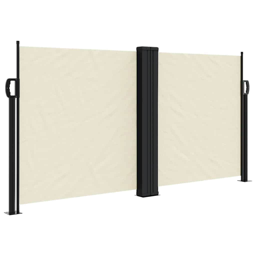 sidemarkise 120x1000 cm sammenrullelig cremefarvet