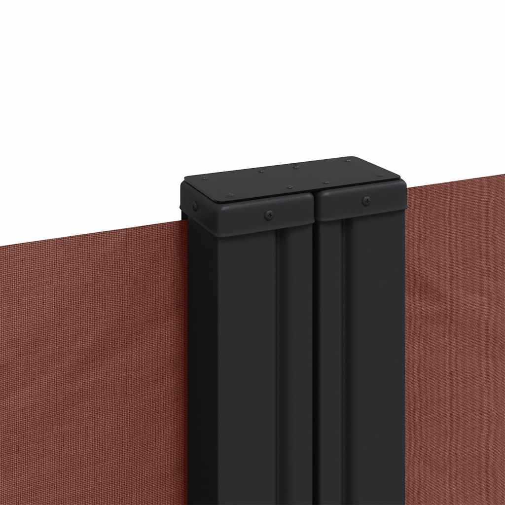 sidemarkise 120x1200 cm sammenrullelig brun