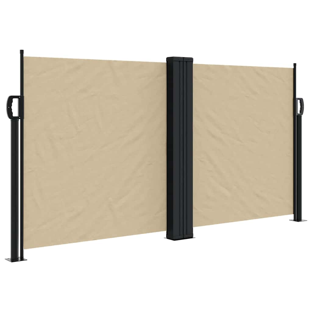 sidemarkise 120x1000 cm sammenrullelig beige