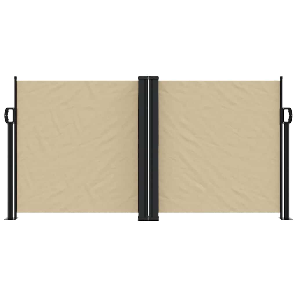 sidemarkise 120x1000 cm sammenrullelig beige