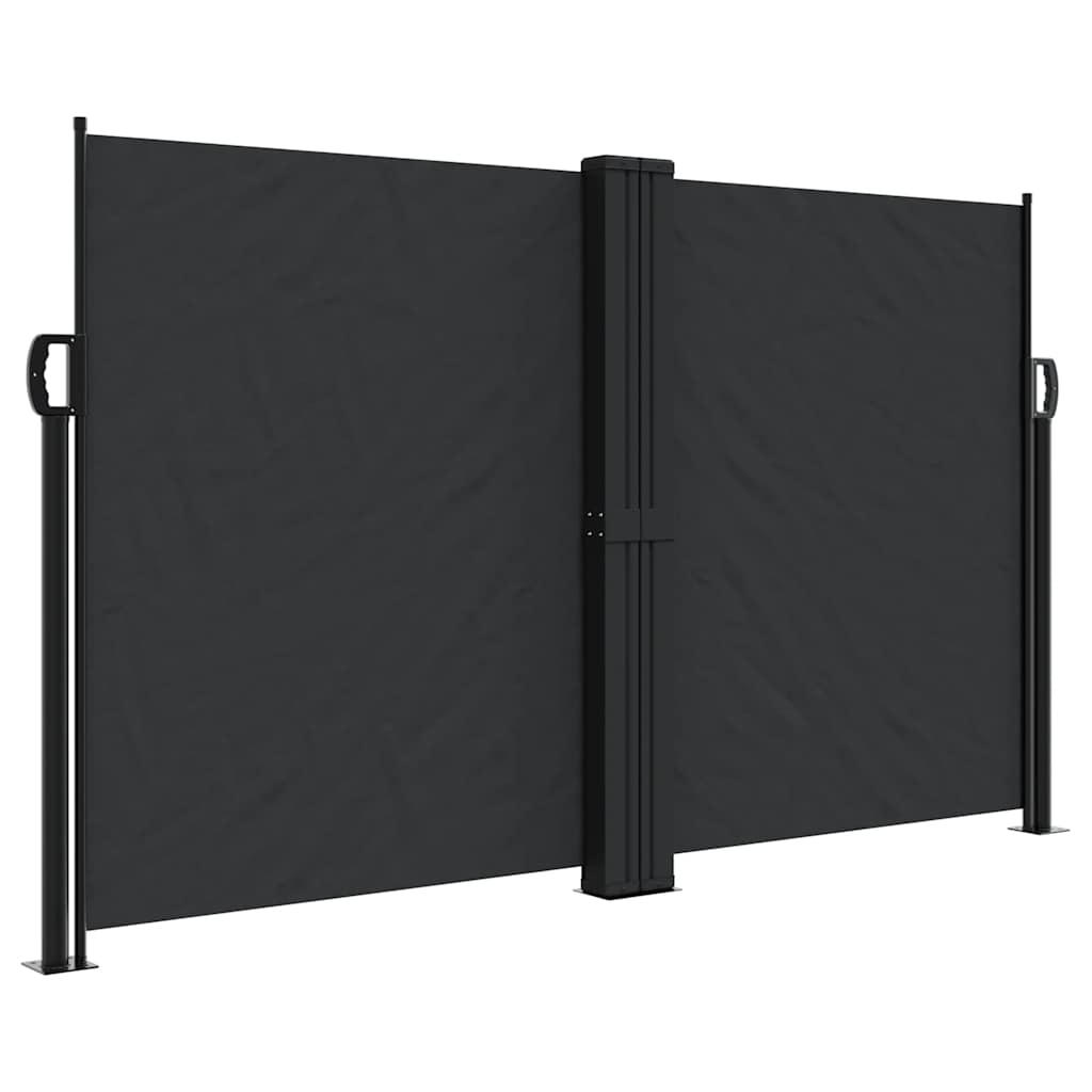 sidemarkise 140x1200 cm sammenrullelig sort