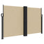 sidemarkise 140x1200 cm sammenrullelig beige