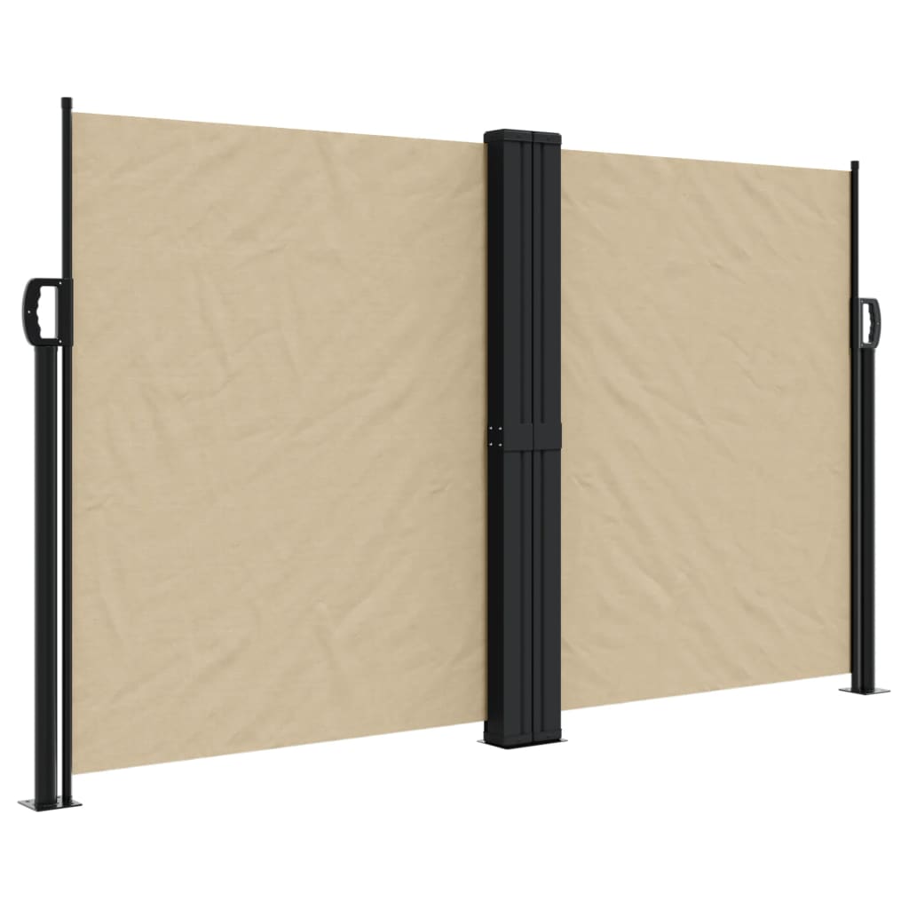 sidemarkise 140x1200 cm sammenrullelig beige