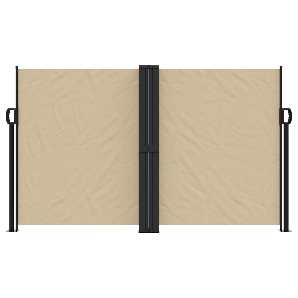 sidemarkise 140x1200 cm sammenrullelig beige