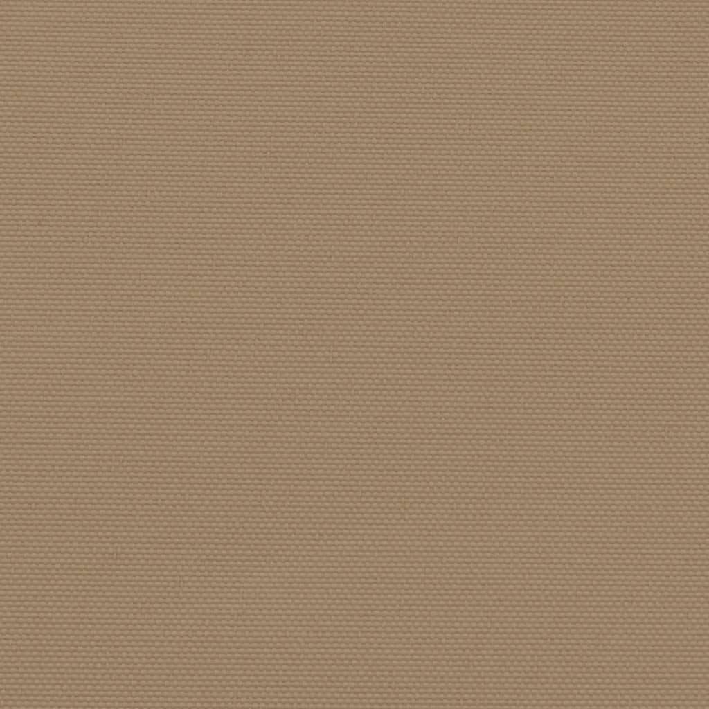 sidemarkise 140x1200 cm sammenrullelig gråbrun