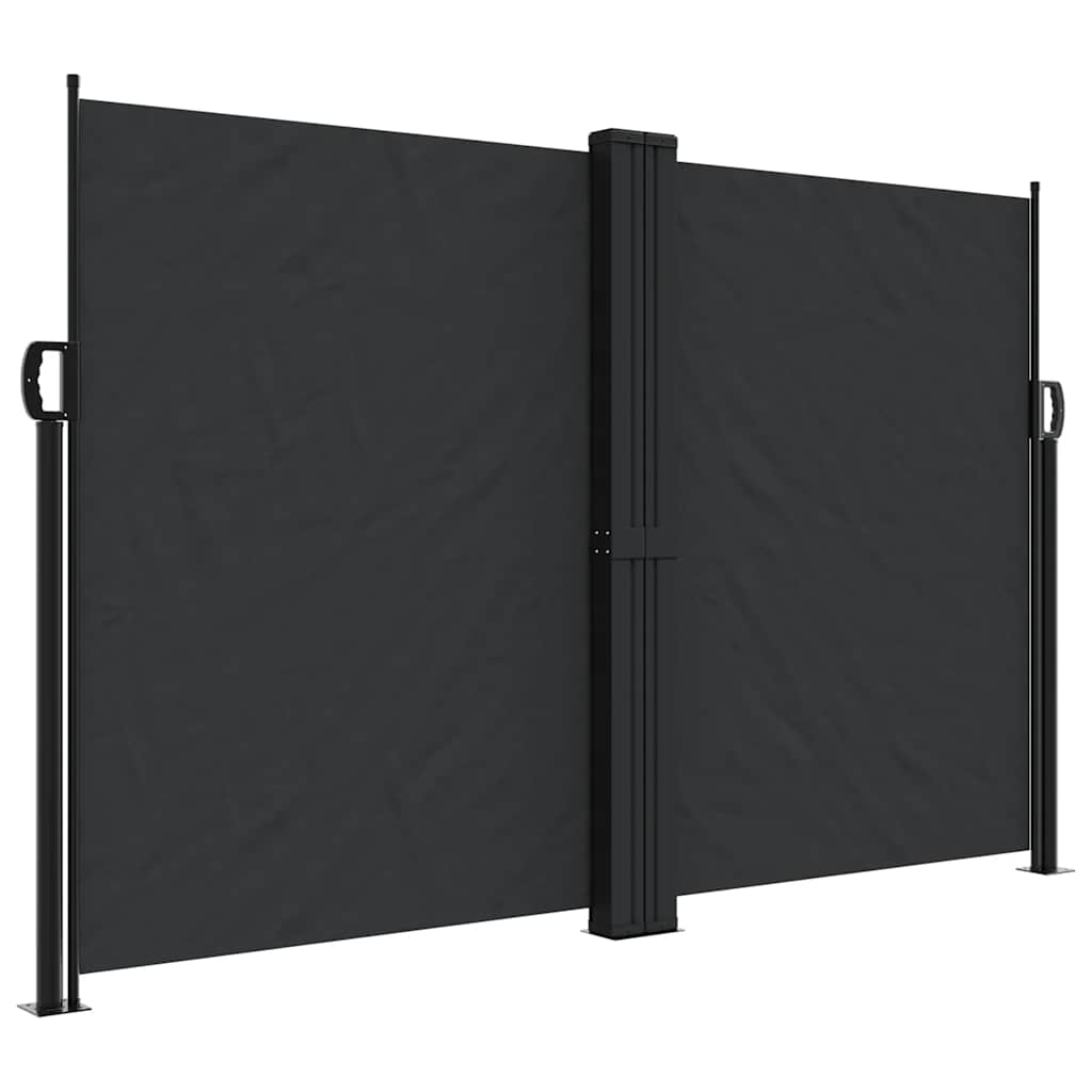 sammenrullelig sidemarkise 160x1200 cm sort