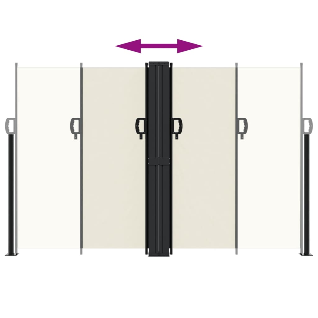 sammenrullelig sidemarkise 160x1200 cm cremefarvet