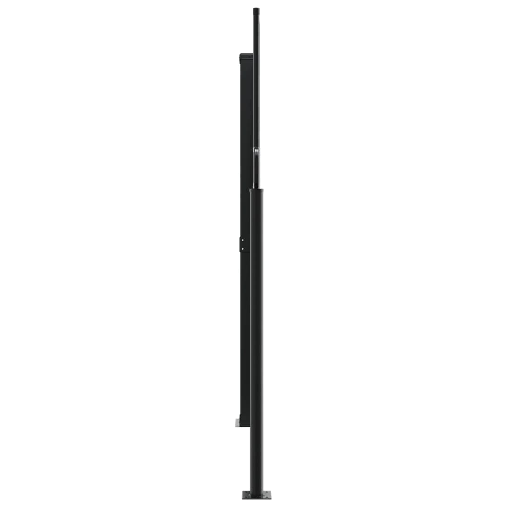sidemarkise 160x1200 cm sammenrullelig hvid