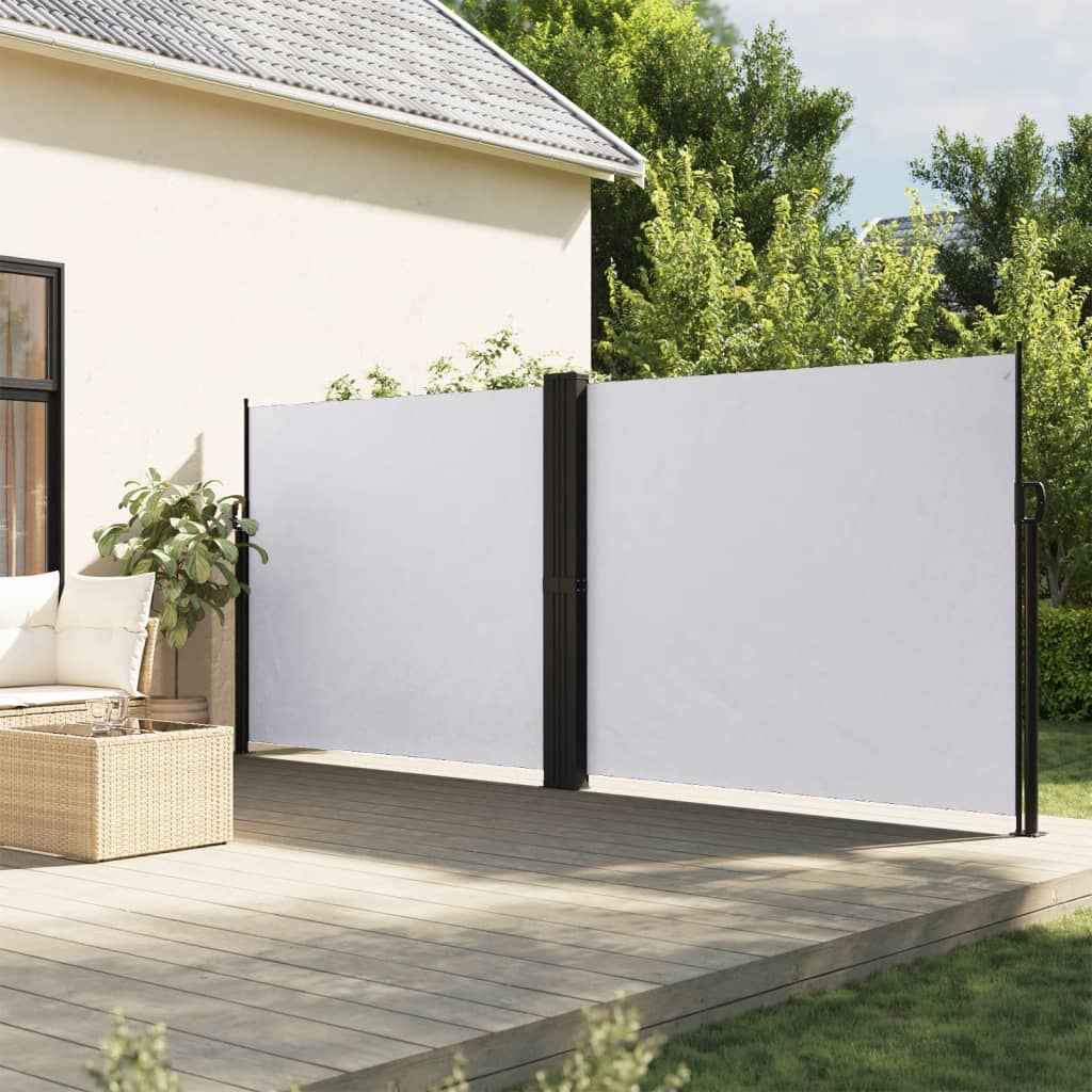 sidemarkise 160x1200 cm sammenrullelig hvid