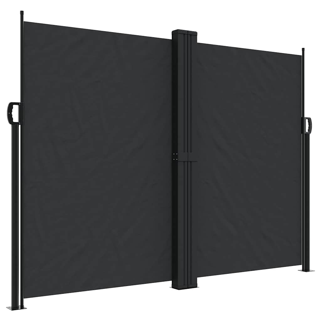 sammenrullelig sidemarkise 180x1200 cm sort