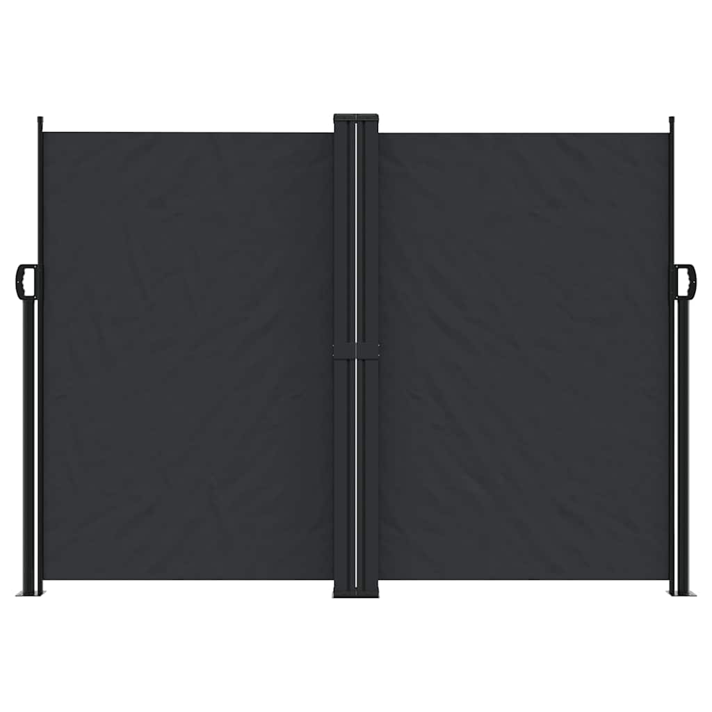 sammenrullelig sidemarkise 180x1200 cm sort