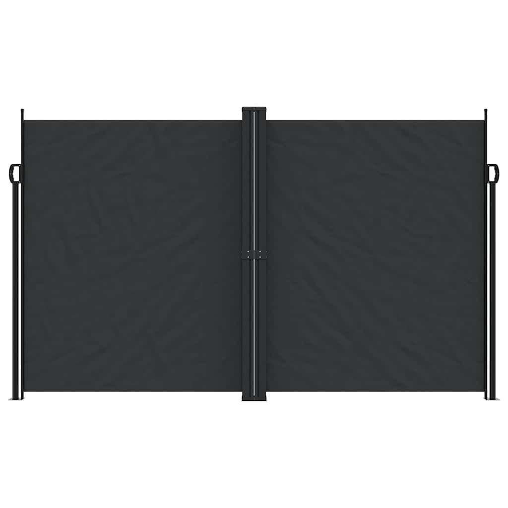 sammenrullelig sidemarkise 200x1200 cm sort