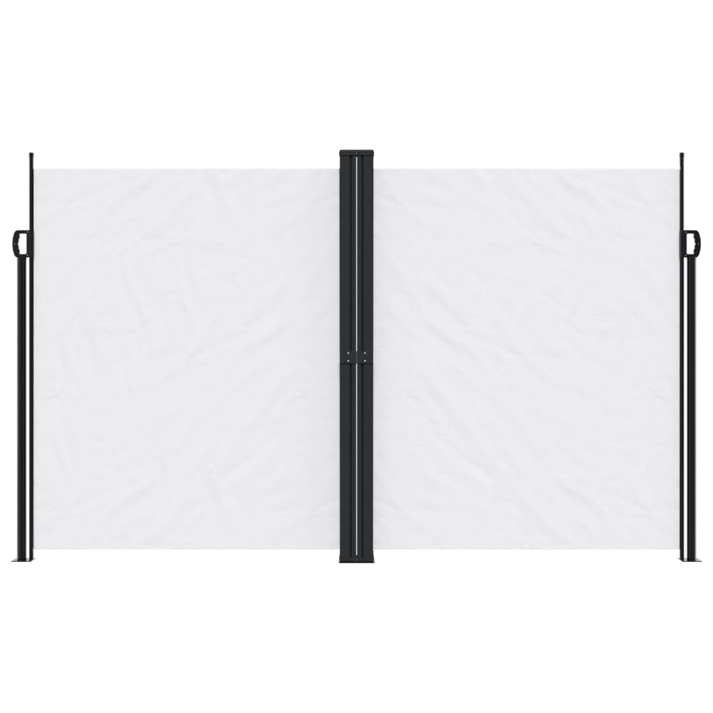 sidemarkise 200x1200 cm sammenrullelig hvid