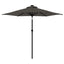 parasol med stålstang 225x225x212 cm antracitgrå
