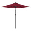 parasol med stålstang 225x225x212 cm bordeauxrød