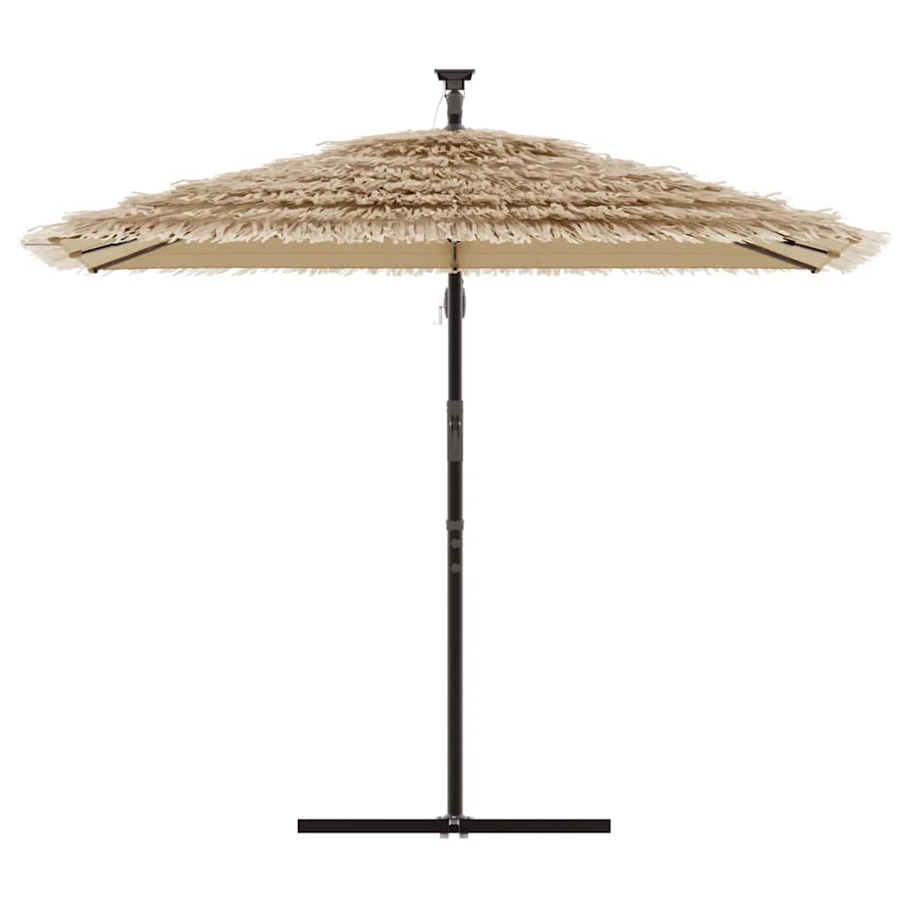 haveparasol med stålstang 246x246x230 cm brun