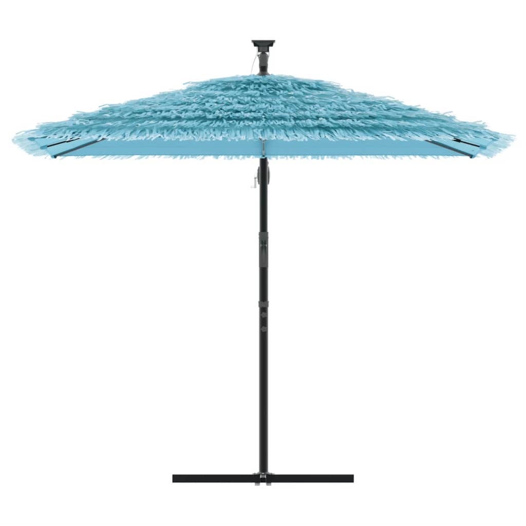 haveparasol med stålstang 246x246x230 cm blå