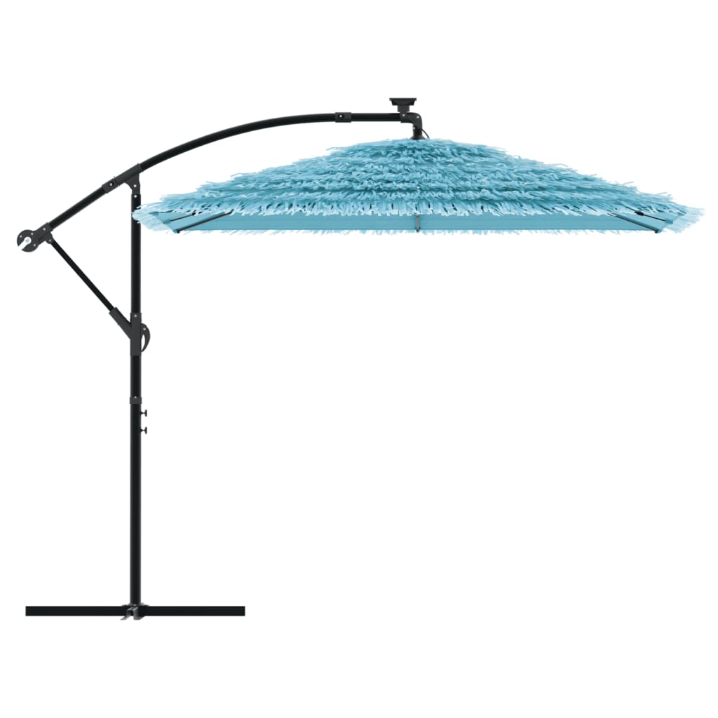 haveparasol med stålstang 246x246x230 cm blå