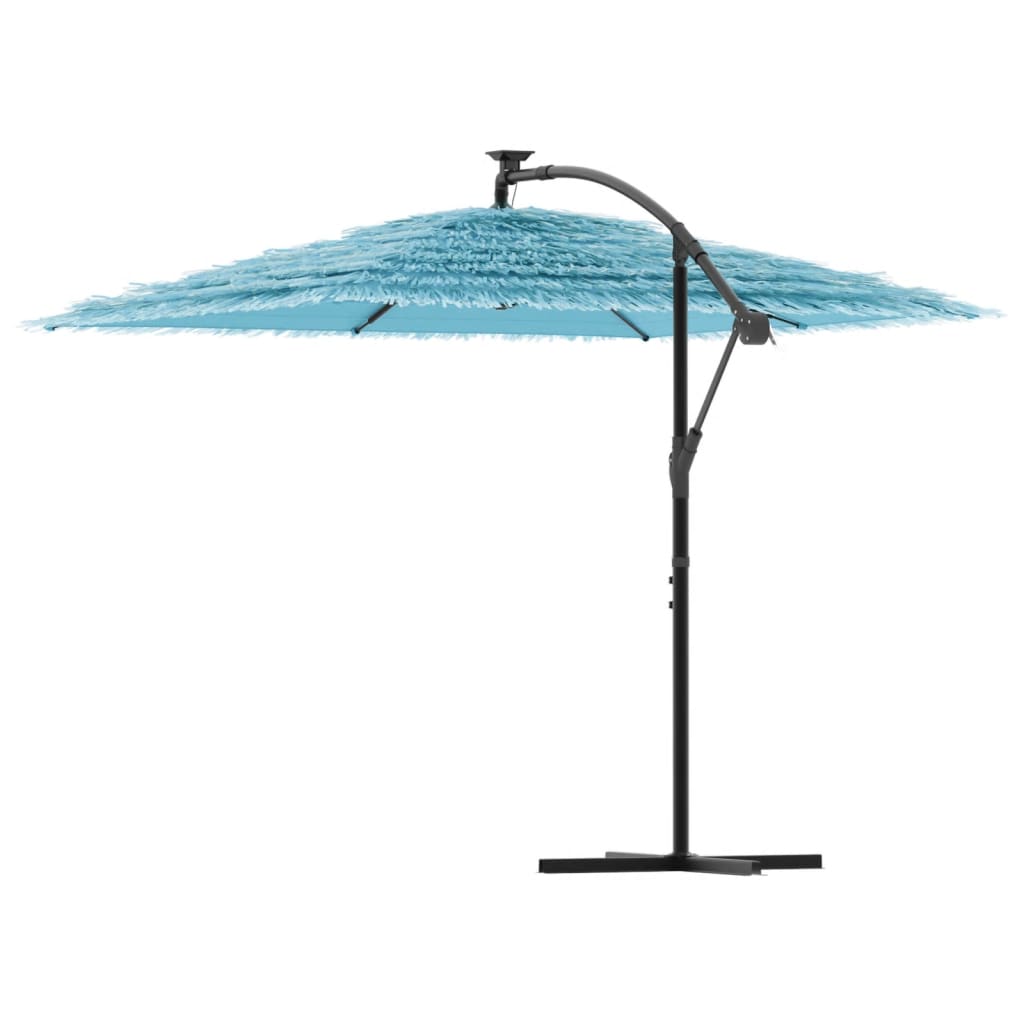 haveparasol med stålstang 246x246x230 cm blå